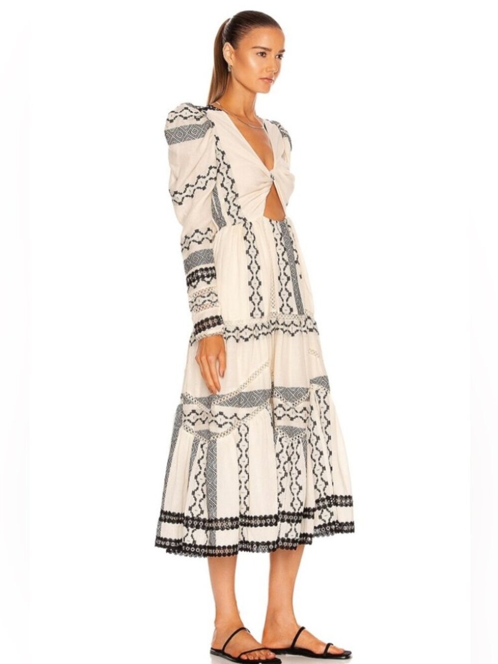 Hemant & Nandita Moira Twisted Yoke Dress